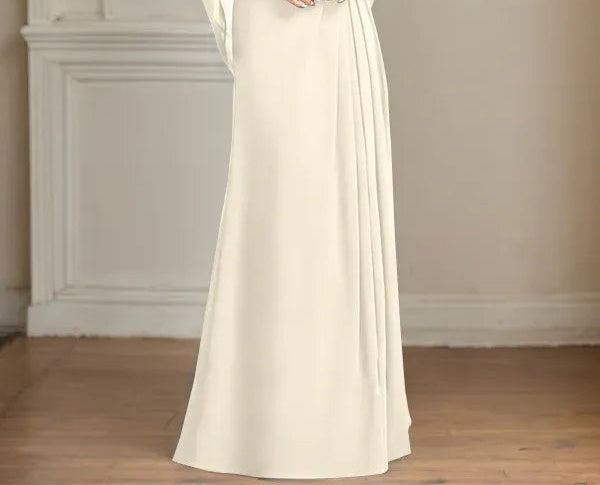 A-Line/Princess Scoop Floor-Length Mother of the Bride Dresses with Pleated & Sequins