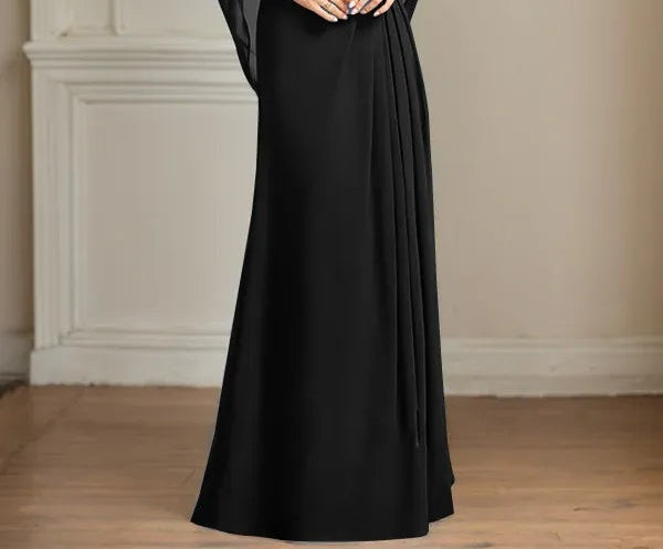 A-Line/Princess Scoop Floor-Length Mother of the Bride Dresses with Pleated & Sequins