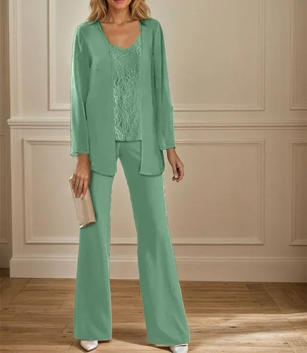 Chiffon Mother of the Bride Pantsuits with Jacket