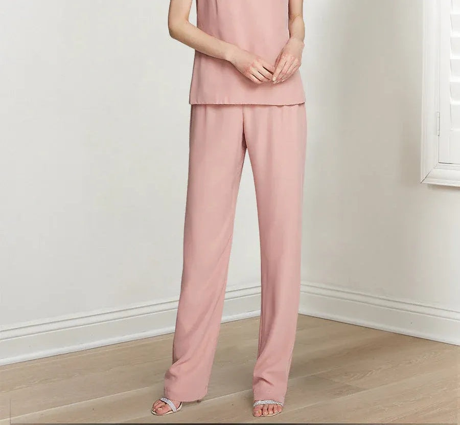 Chiffon Long Sleeves Mother Of The Bride Pantsuits With Jacket