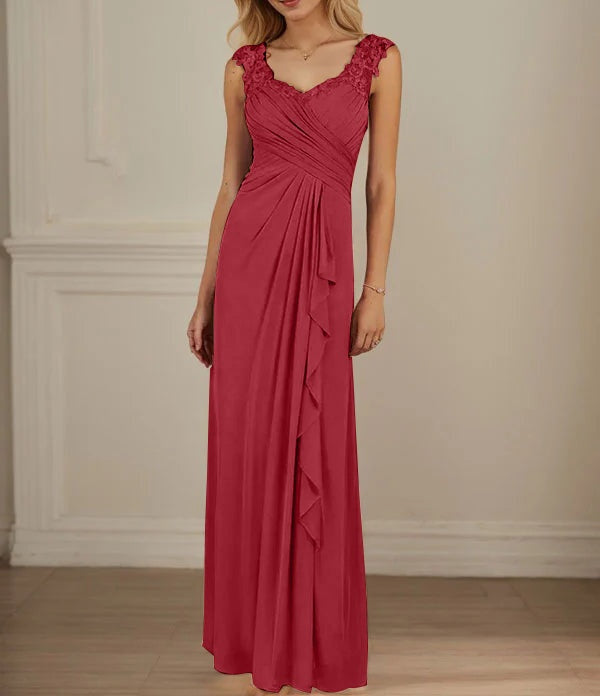 Champagne A-Line Sweetheart Neckline Pleated Mesh Dress