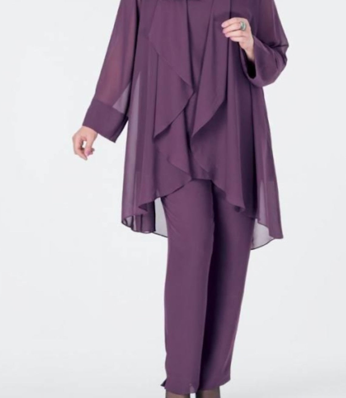 Chiffon Mother of the Bride Pantsuits with Jacket
