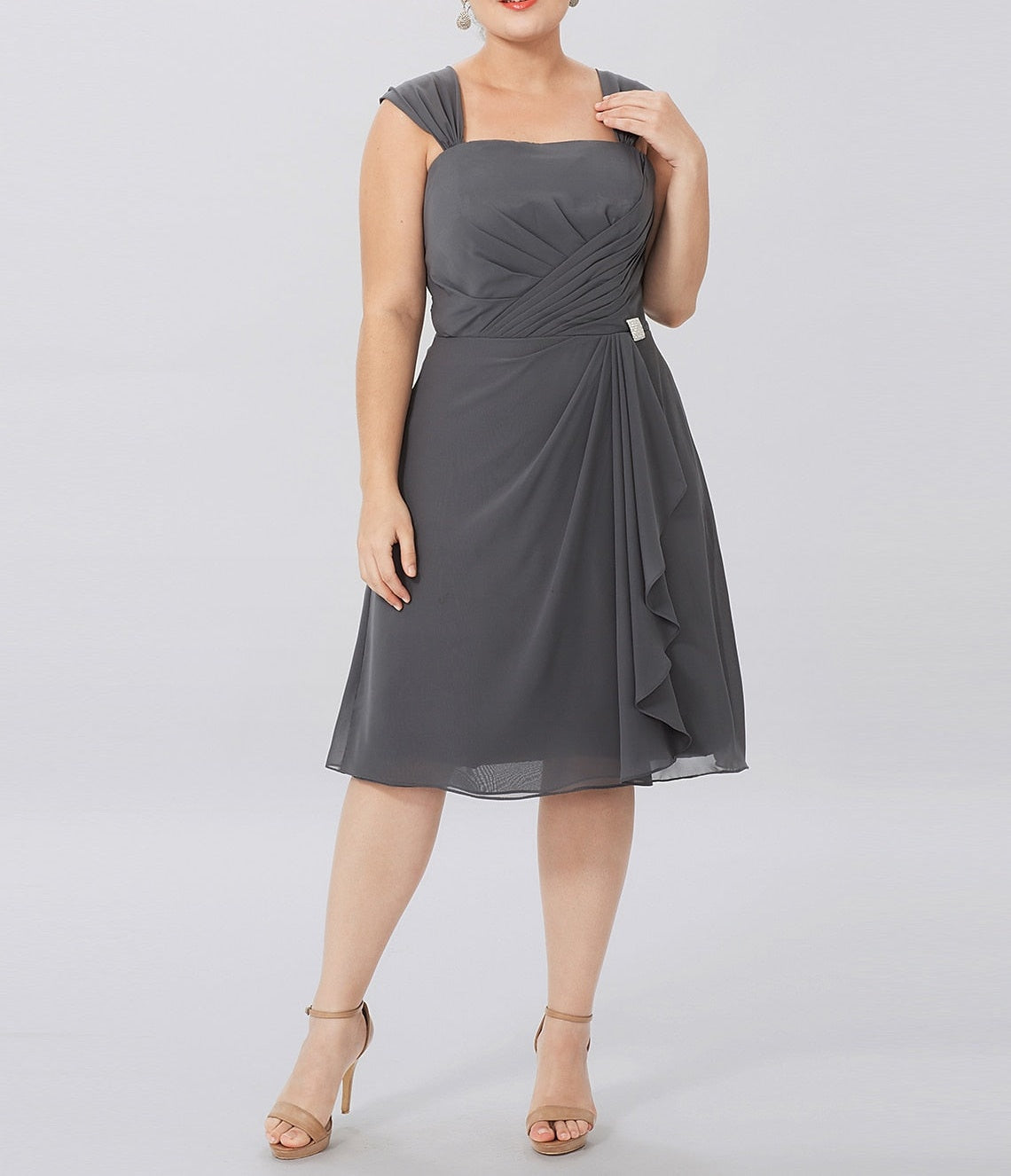 A-Line/Princess Spaghetti Straps Knee-Length Mother of the Bride Dresses