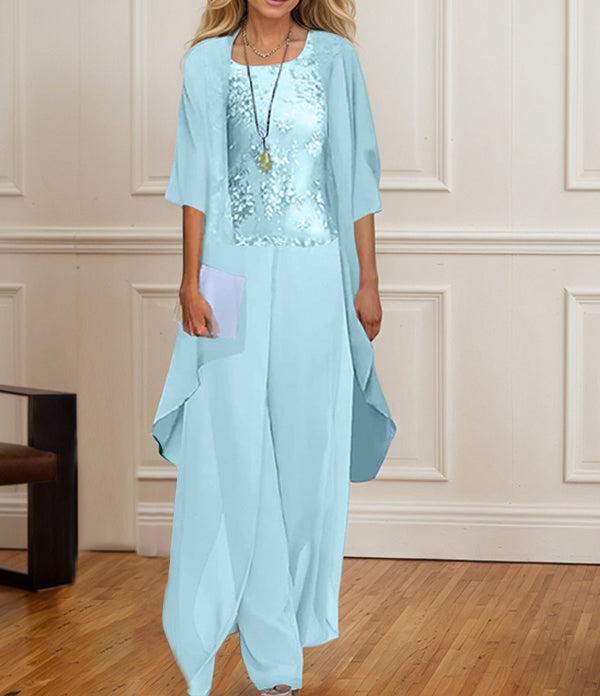 Chiffon Mother of the Bride Pantsuits with Jacket