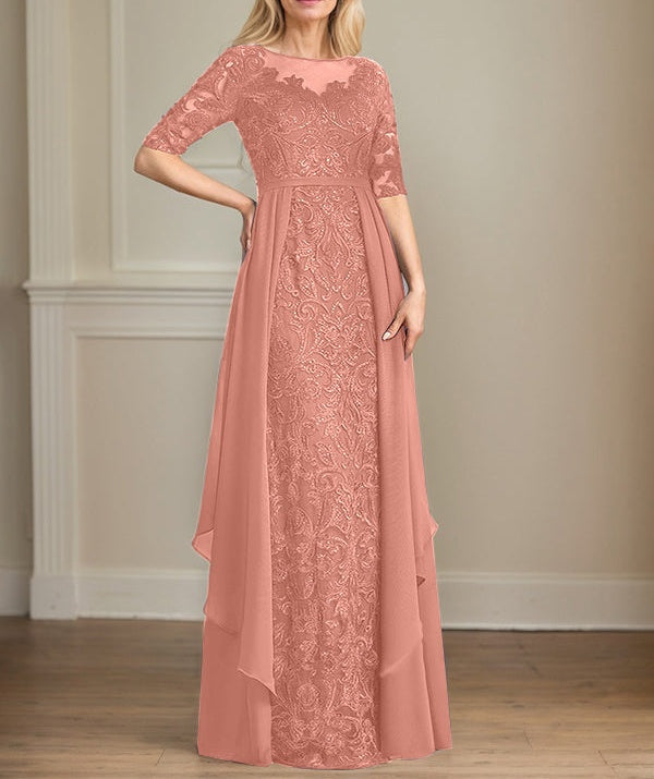 Chiffon Lace Maxi Dress