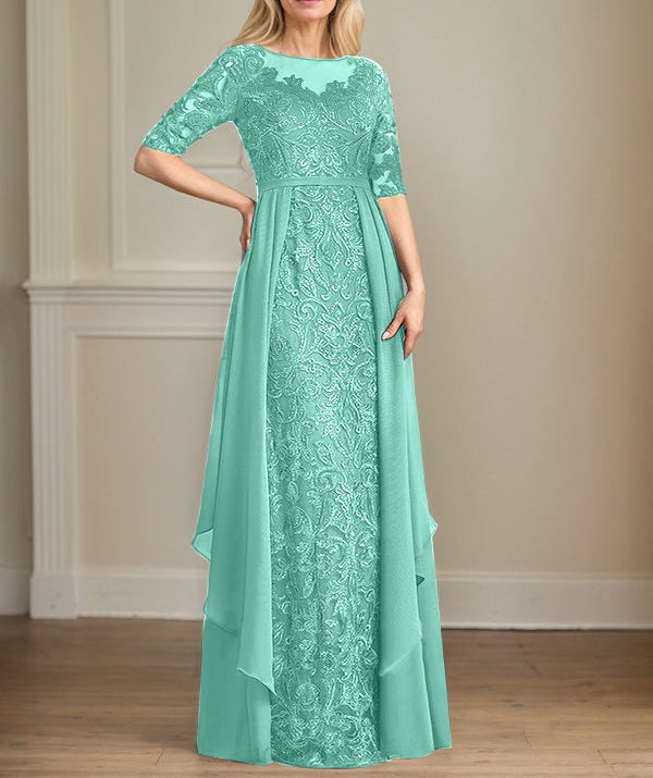Chiffon Lace Maxi Dress