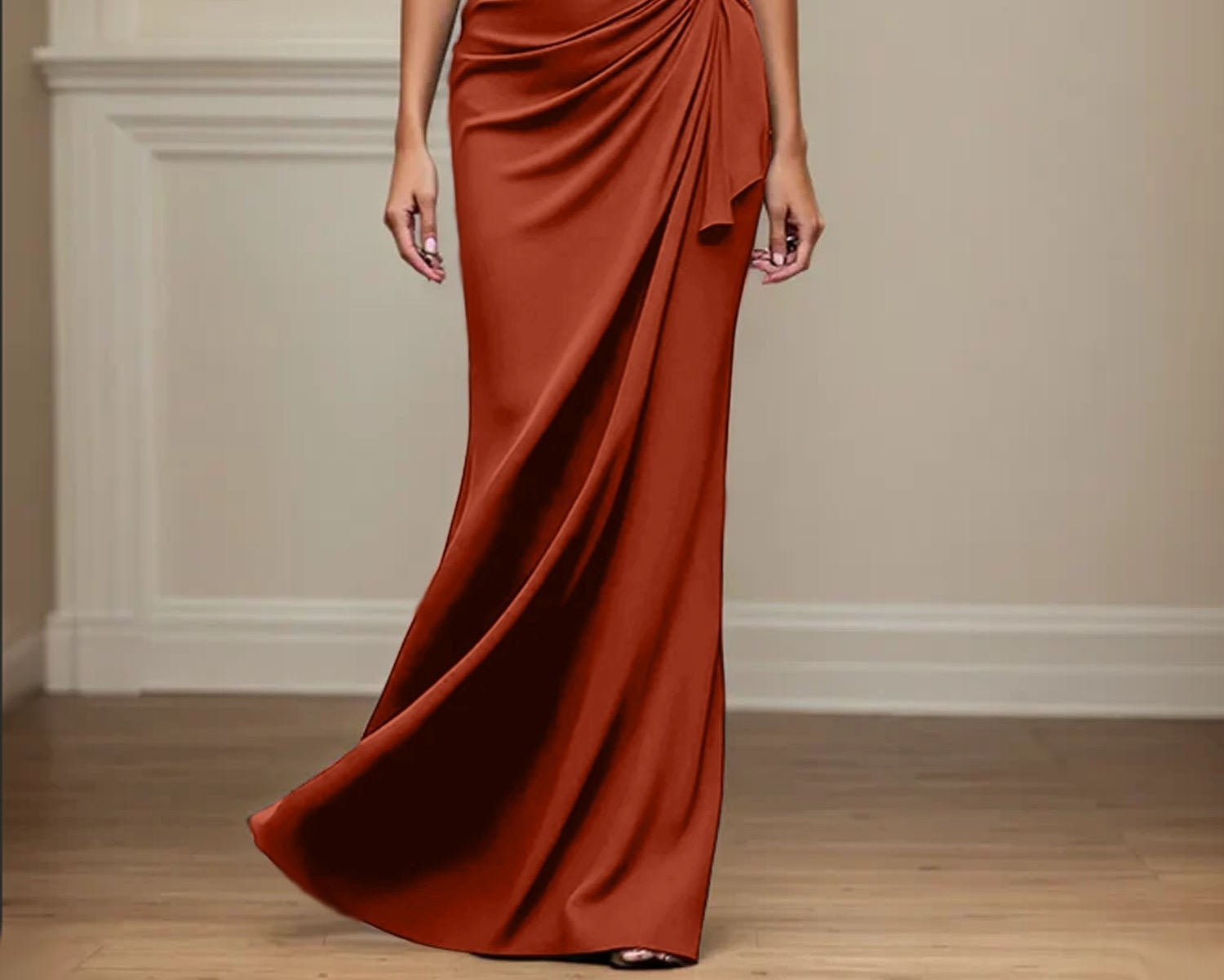 Trumpet/Mermaid Asymmetrical Mother of the Bride Dress with Appliques