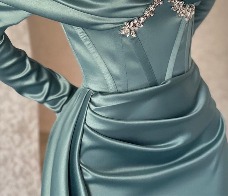 Modern Off-the-shoulder Long Sleeves Prom Dresses Mermaid Long With