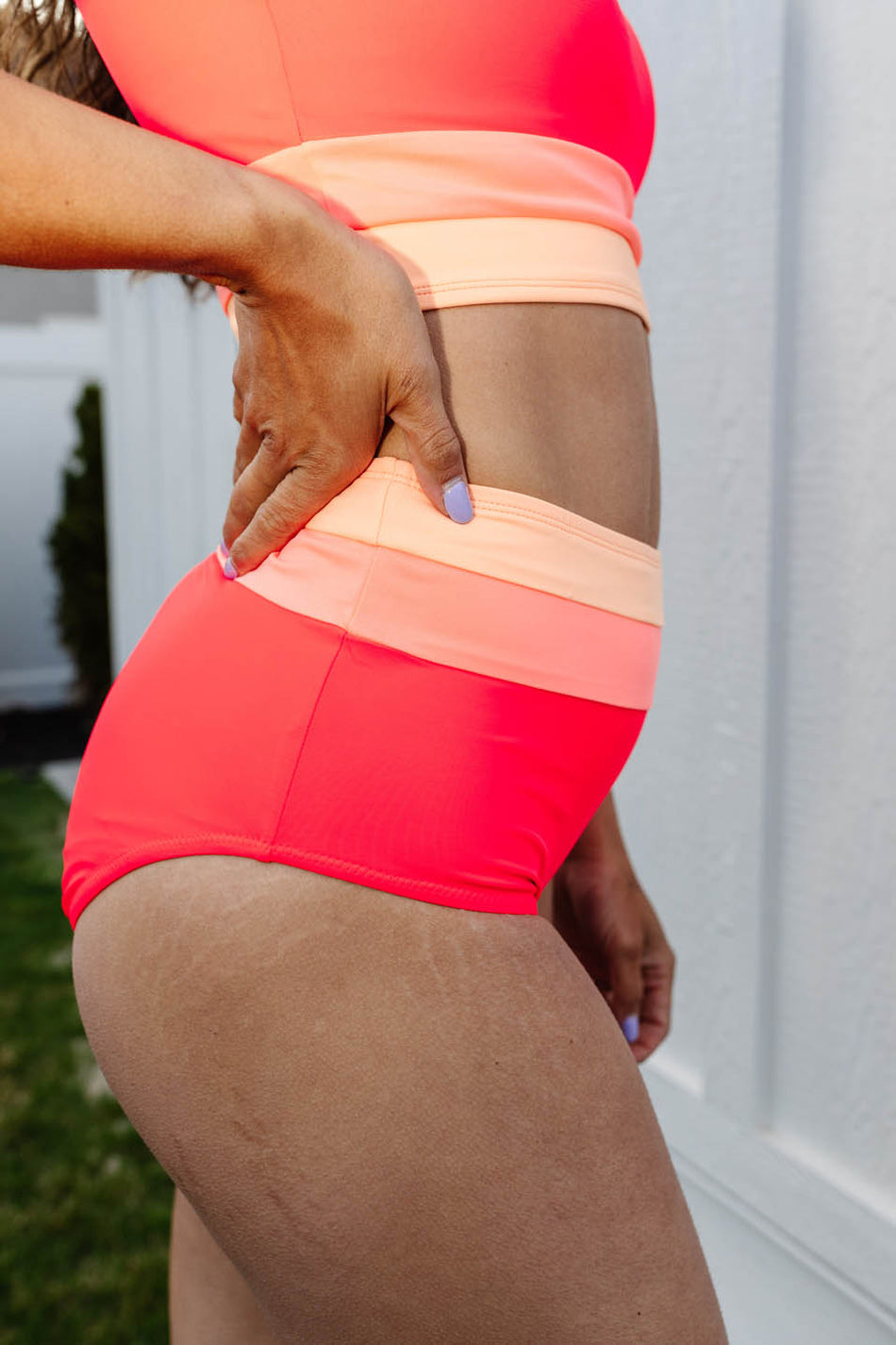 Ocevara Teal Colorblock Cut Back Bikini Set - image 36
