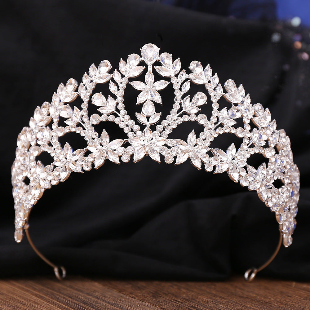 OMB1005 - Luxurious Princess Birthday Rhinestone Headband Alloy Crown Crystal Crown Bridal Crown Headdress Hair Wedding Dress Hair Accessories