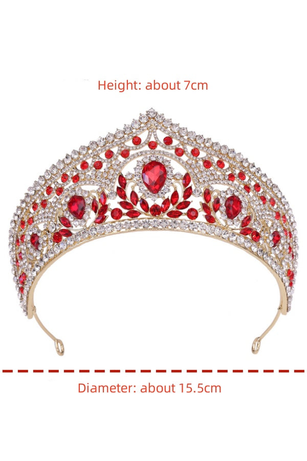 OMB1007 - Crystal Quinceanera Birthday Crown Tiara Wedding Dress Accessories Bridal Crown