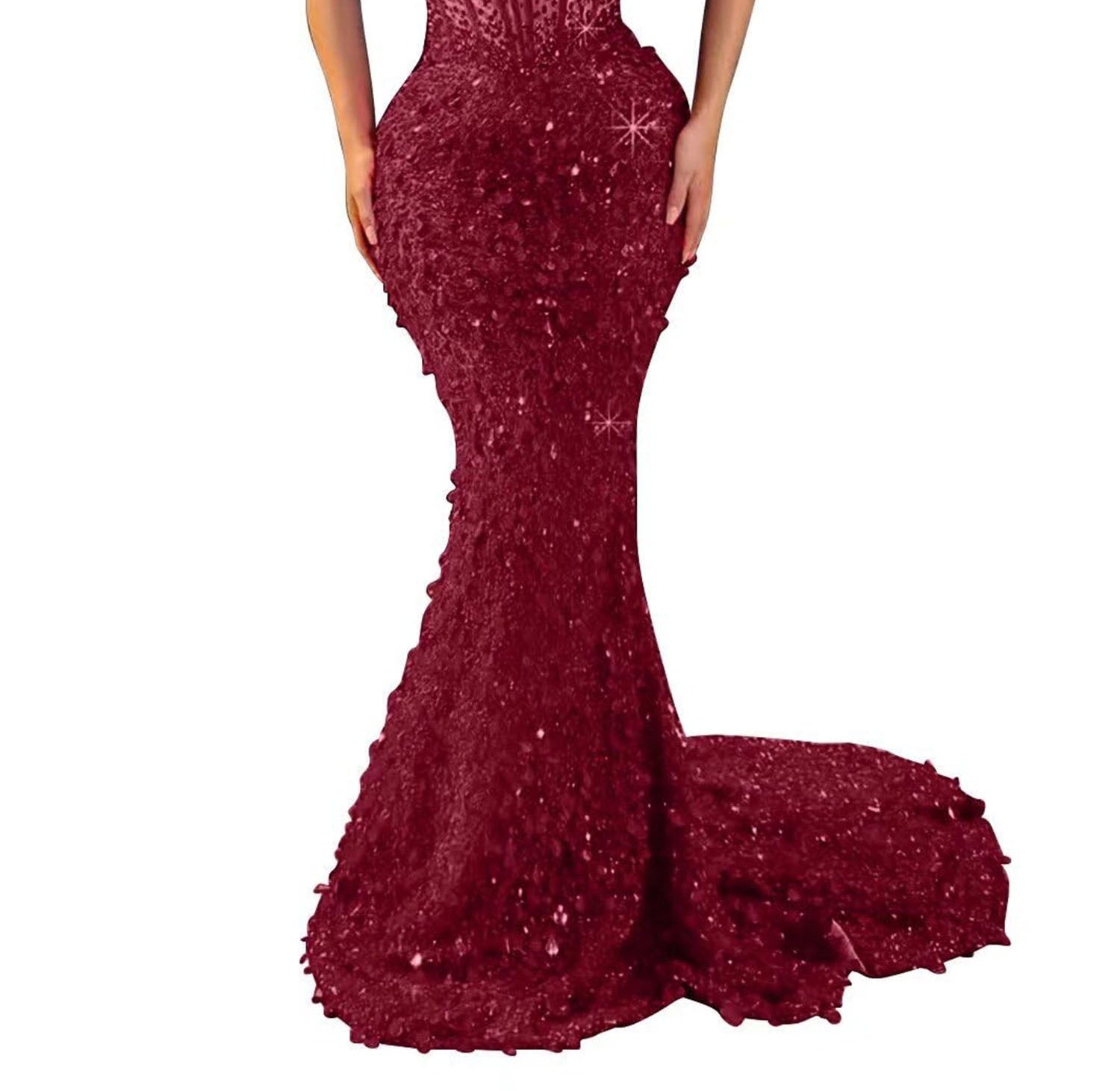 Trumpet/Mermaid Off The Shoulder Sequin Long Prom Dress