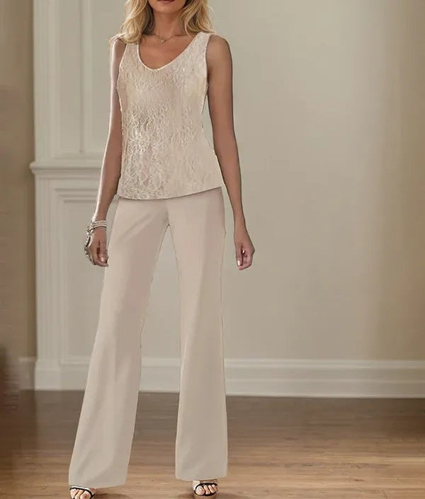 Chiffon Mother of the Bride Pantsuits with Jacket