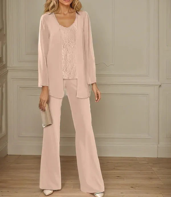Chiffon Mother of the Bride Pantsuits with Jacket