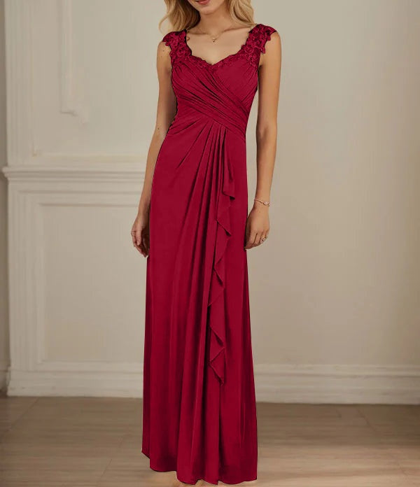 Champagne A-Line Sweetheart Neckline Pleated Mesh Dress