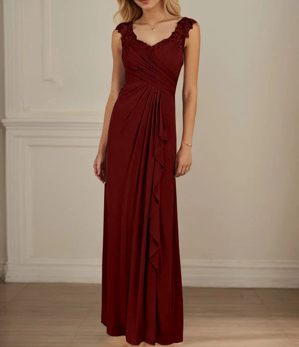 Champagne A-Line Sweetheart Neckline Pleated Mesh Dress