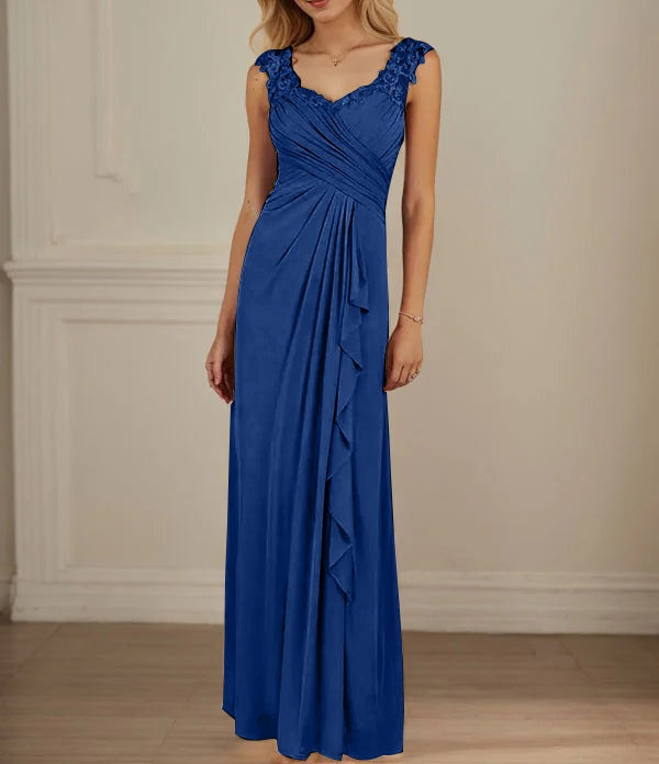 Champagne A-Line Sweetheart Neckline Pleated Mesh Dress