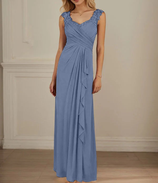 Champagne A-Line Sweetheart Neckline Pleated Mesh Dress