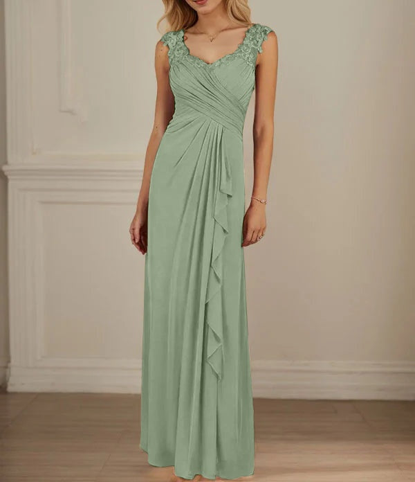 Champagne A-Line Sweetheart Neckline Pleated Mesh Dress
