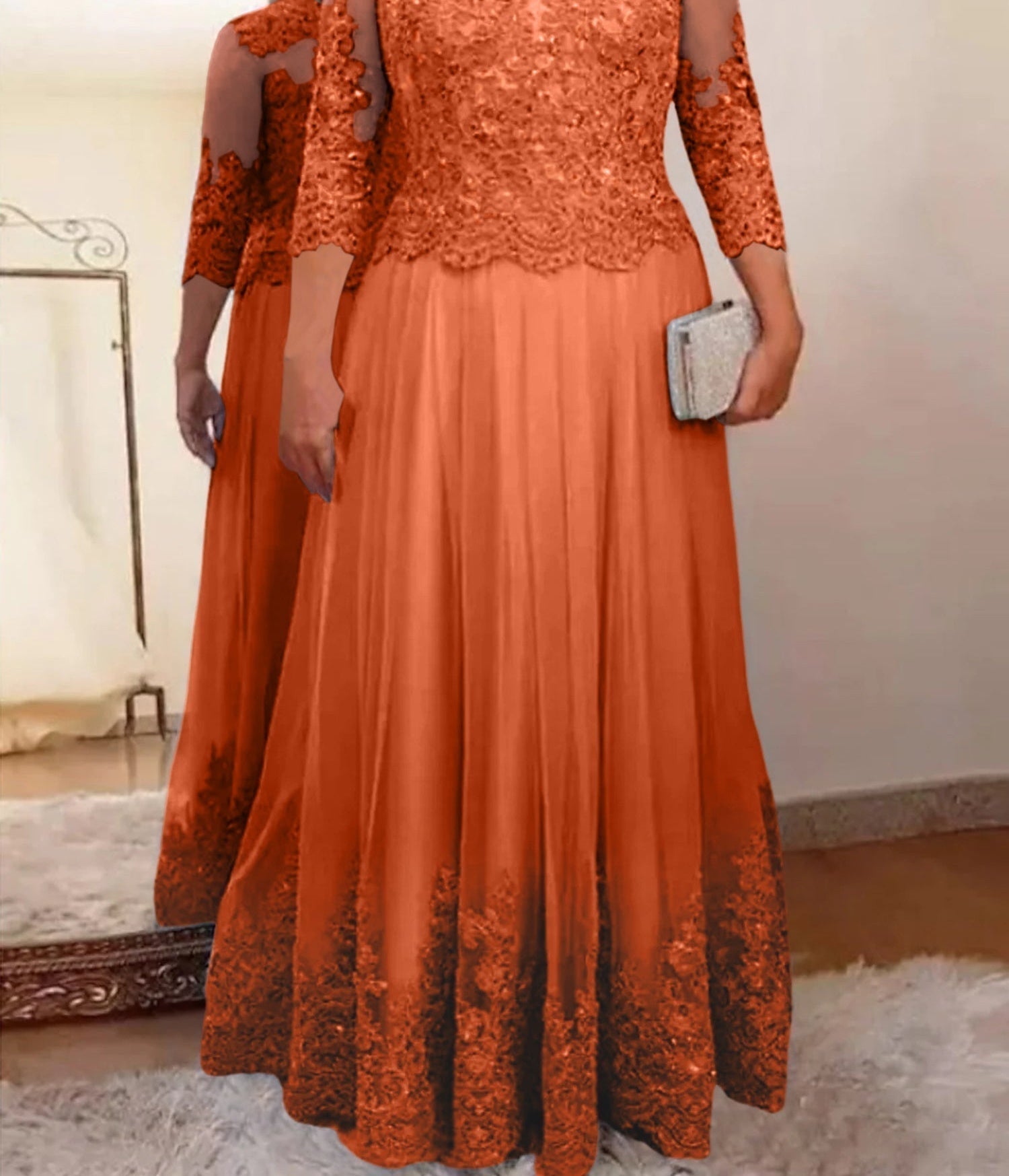 A-Line/Princess Tulle Mother of the Bride Dresses with Applique