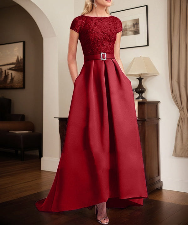 Orchid Lace Elegant A-Line Mother Of The Bride Dresses With Beading Satin