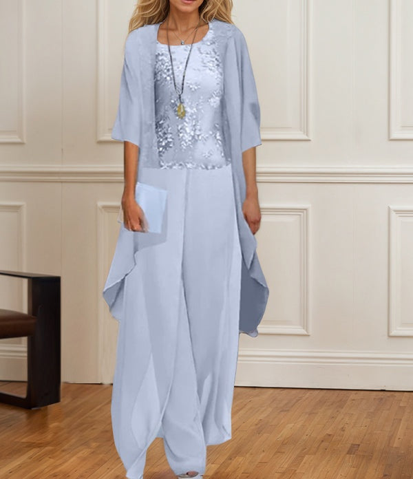 Chiffon Mother of the Bride Pantsuits with Jacket