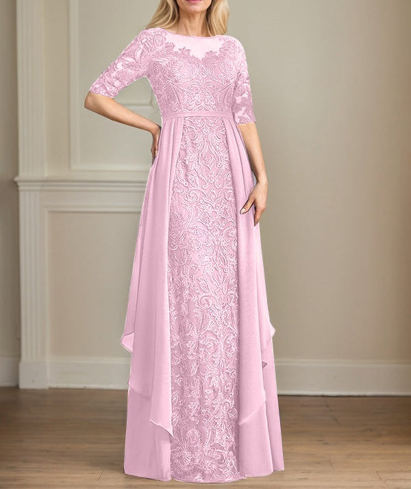 Chiffon Lace Maxi Dress