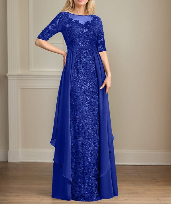 Chiffon Lace Maxi Dress