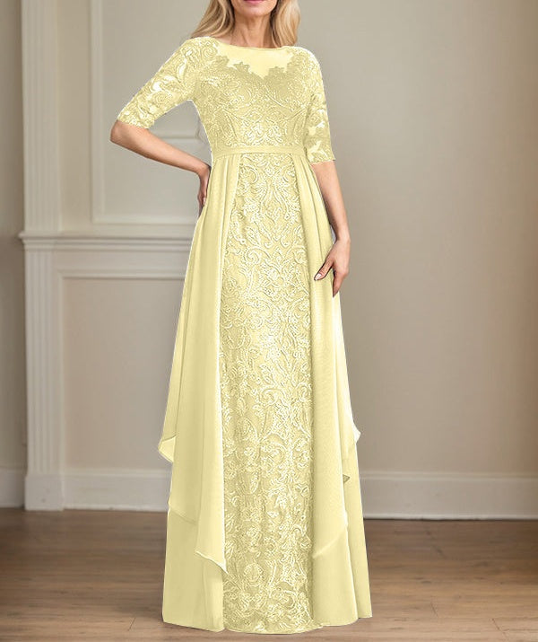 Chiffon Lace Maxi Dress