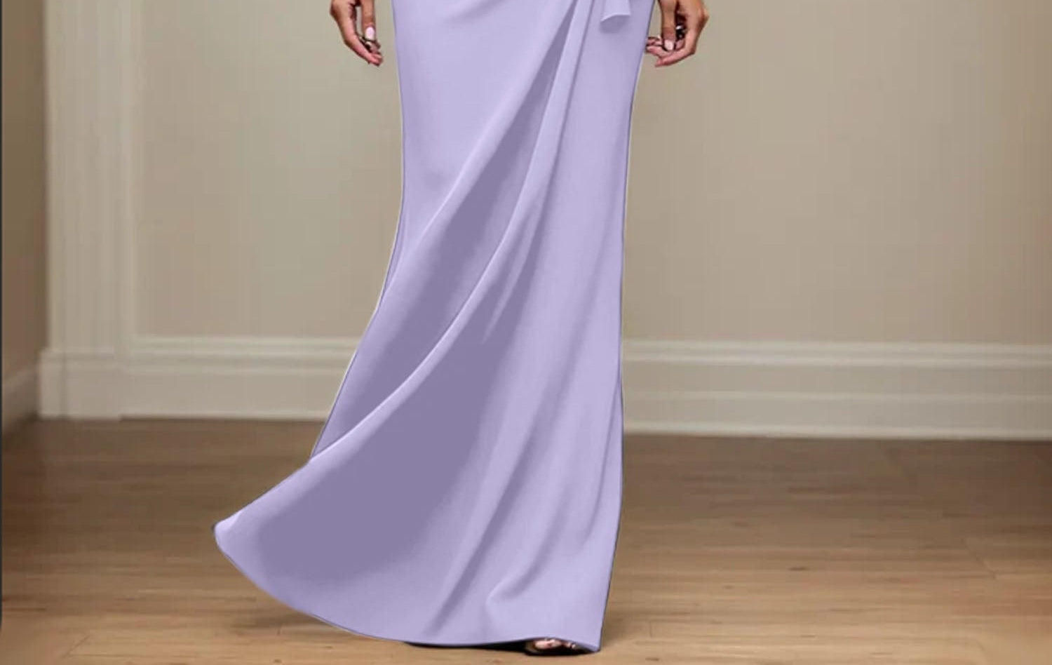 Trumpet/Mermaid Asymmetrical Mother of the Bride Dress with Appliques