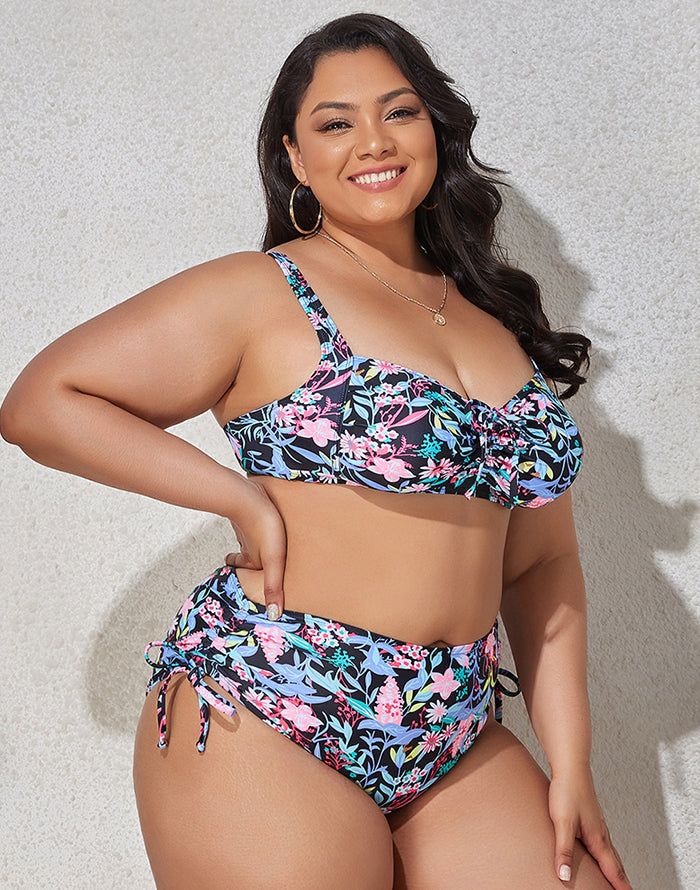 Ocevara Colorful Print Plus Size Bikini - image 3