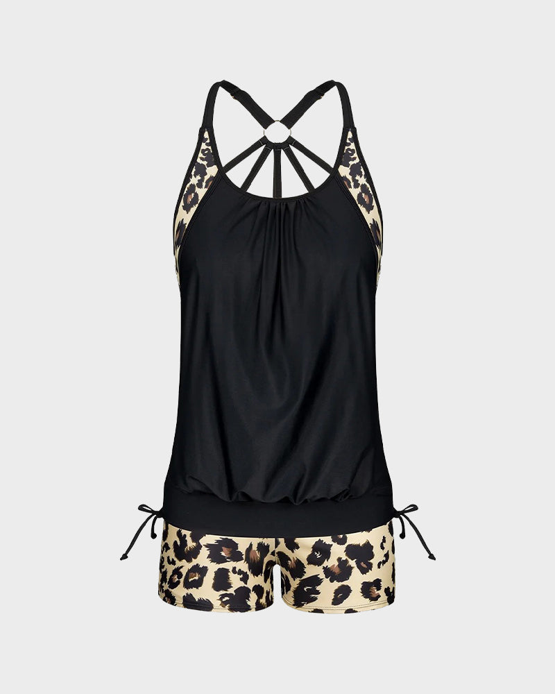 OmbreSwim - Flattering Two-Piece Tankini Swimsuit