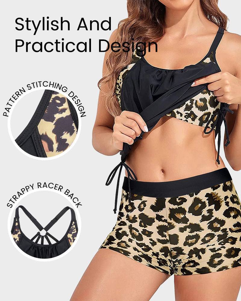 OmbreSwim - Flattering Two-Piece Tankini Swimsuit