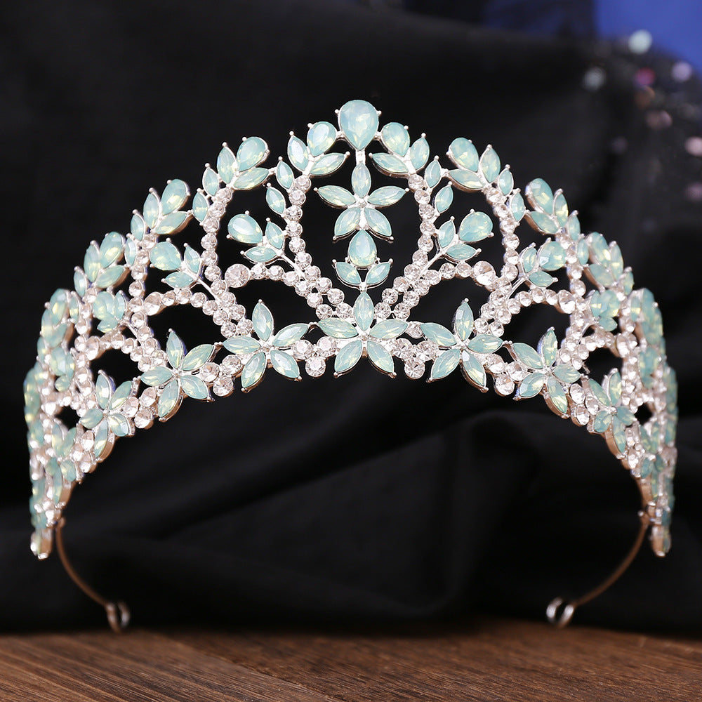 OMB1005 - Luxurious Princess Birthday Rhinestone Headband Alloy Crown Crystal Crown Bridal Crown Headdress Hair Wedding Dress Hair Accessories