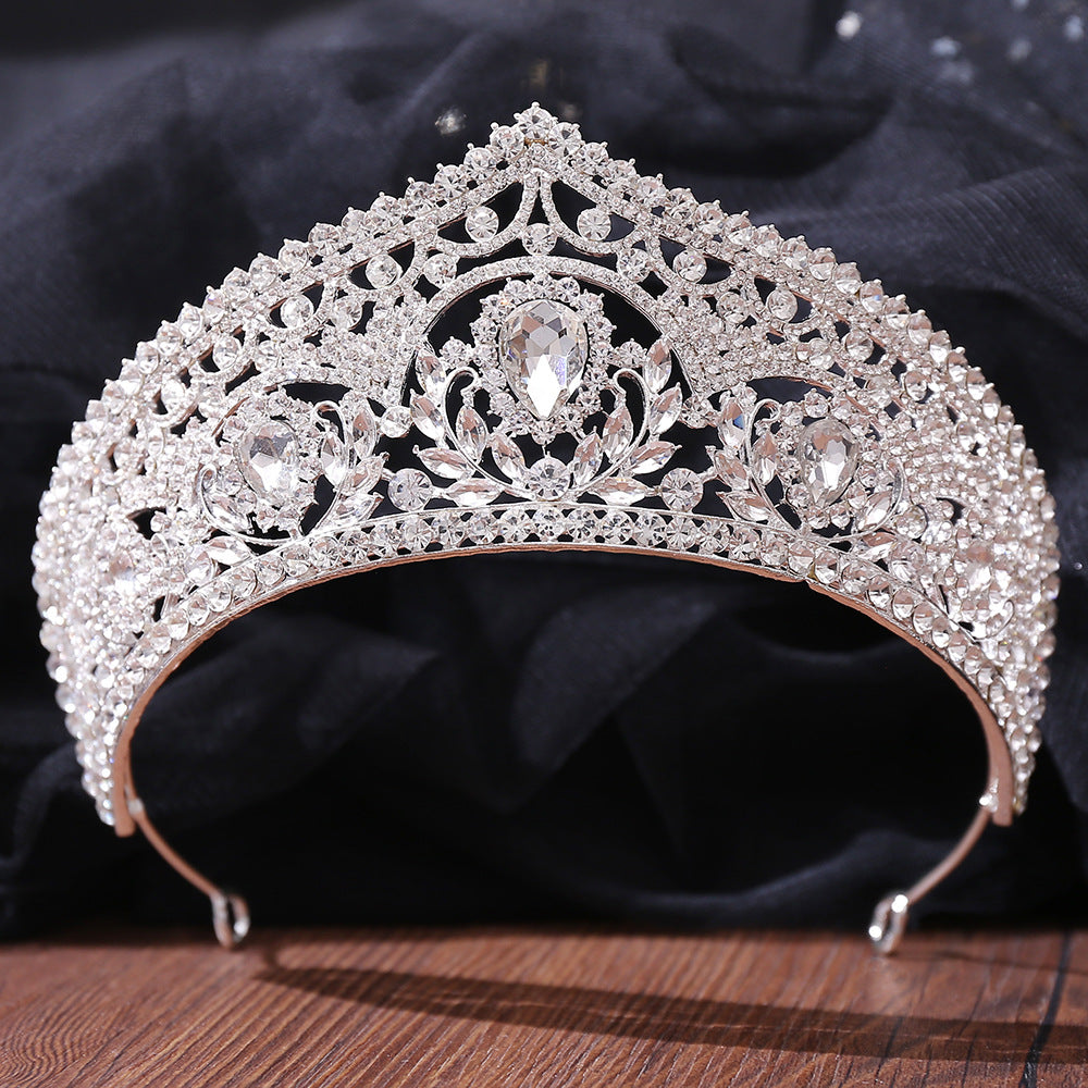 OMB1007 - Crystal Quinceanera Birthday Crown Tiara Wedding Dress Accessories Bridal Crown