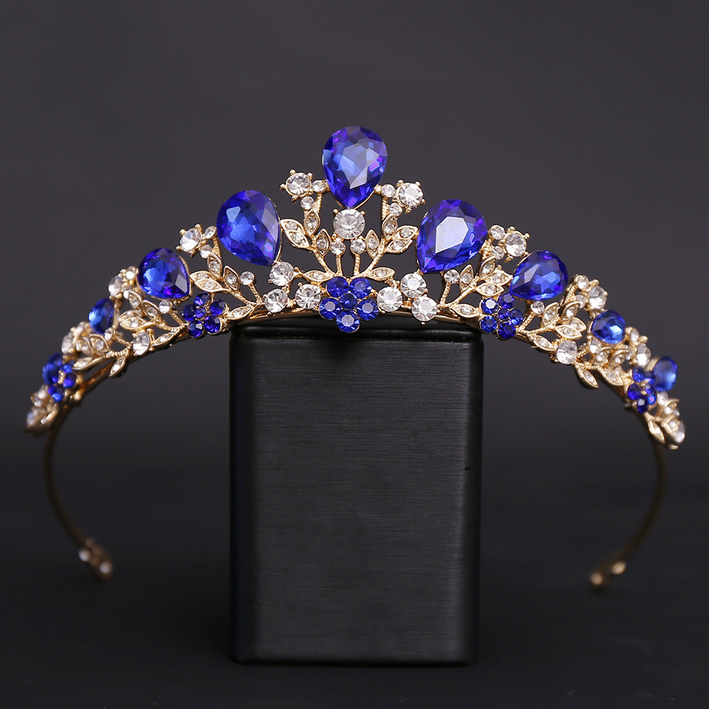 OMB1001 - High-end Baroque Birthday Princess Banquet Bride Wedding Dress Crystal Small Crown Alloy Rhinestone Crown