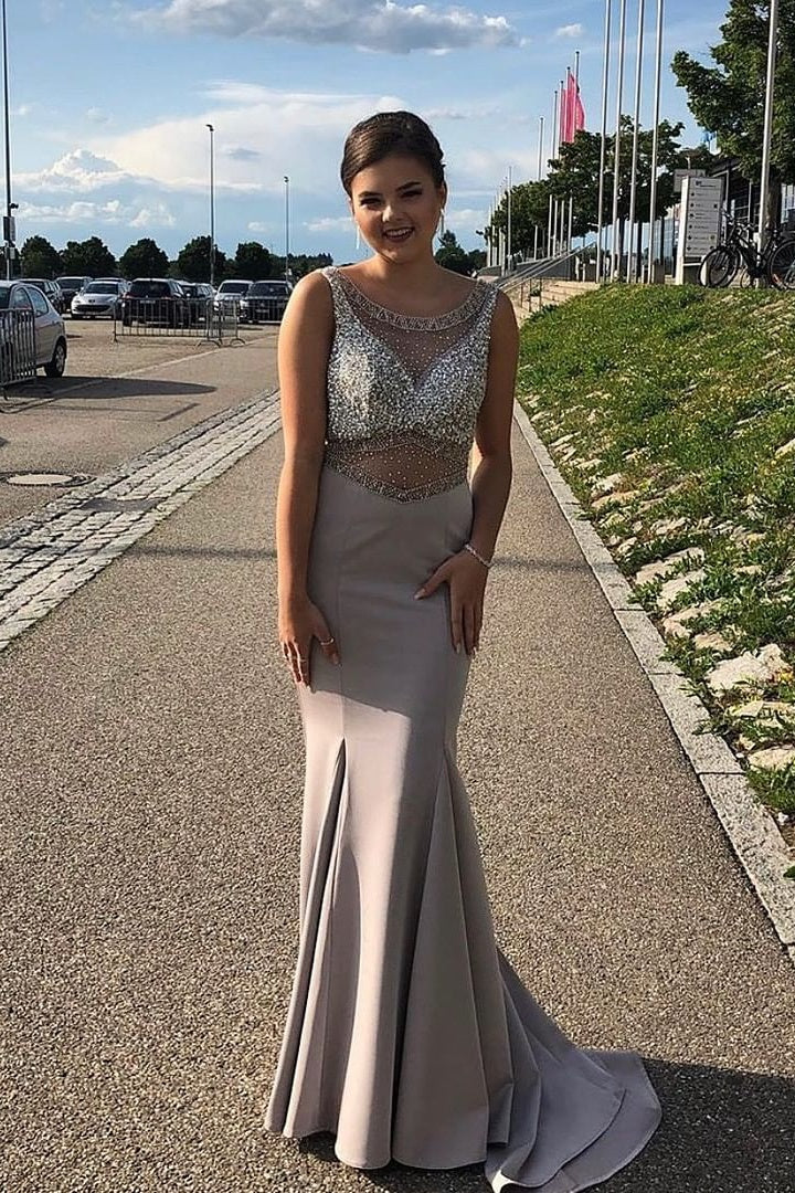 Charming Long Prom Dresses Simple Elegant Beauty Evening Dresses